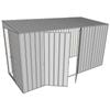 Build-a-Shed 1.5 x 3.7 x 2m Double Hinged Side Doors Skillion Shed - Zinc