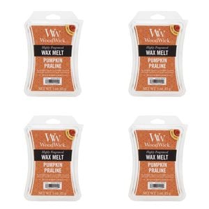 4PK WoodWick Pumpkin Praline Scented Wax Melt Cube 9.7oz