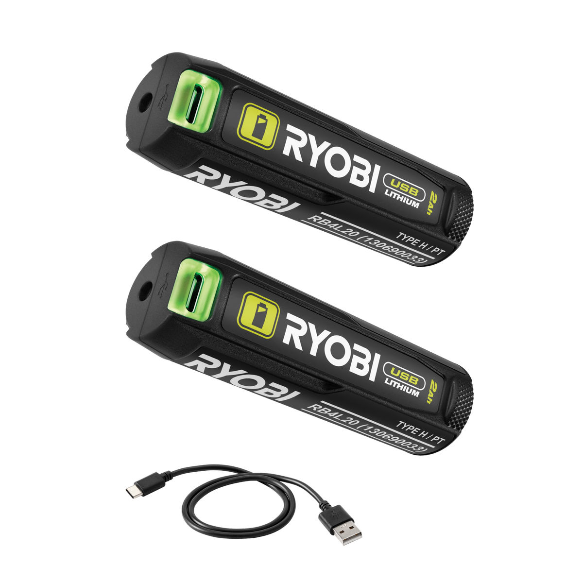 Ryobi 2.0Ah USB Lithium Battery Power Bank RB4L2020 Twin Pack Bunnings Australia