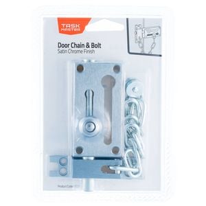 Taskmaster Satin Chrome Door Chain & Bolt