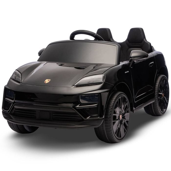 Kahuna Black Porsche Macan Turbo EV Kids Ride On Car 12V Electric Car