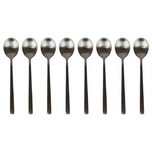 Argon Tableware Stainless Steel Teaspoons - 14.5cm - 4x Durable Rust Resistant Stainless Steel Dishwasher Safe Flatware Set