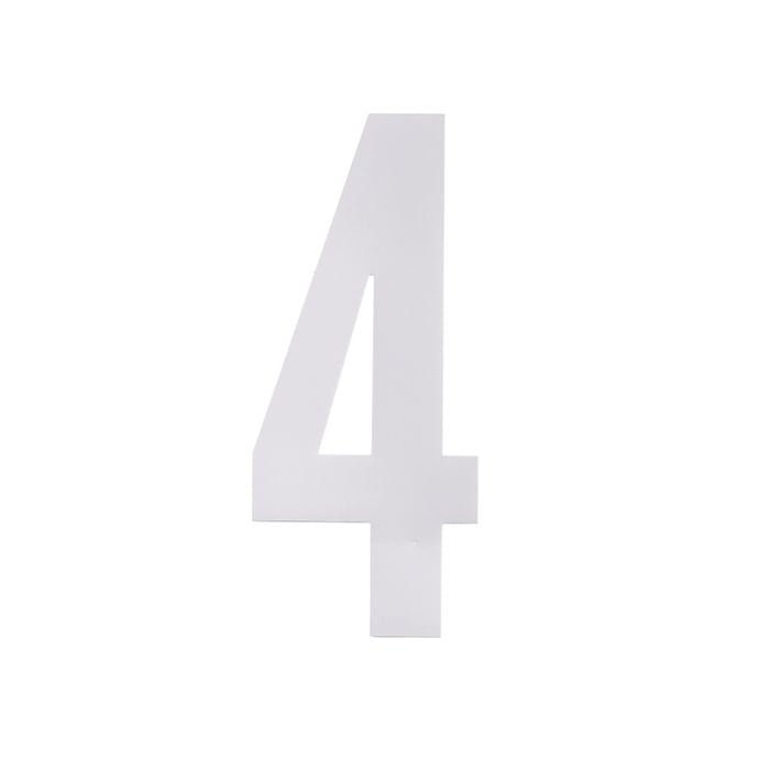 Sandleford 175mm White Self Adhesive Wheelie Bin Number 4