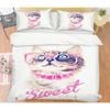3D Cute Sweet Cat 013 Bed Pillowcases Quilt King Single Size