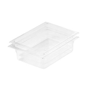 SOGA 1/2 GN Polycarbonate Food Pan 150mm Clear 2 Pack