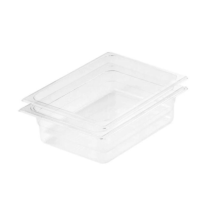 SOGA 1/2 GN Polycarbonate Food Pan 150mm Clear 2 Pack