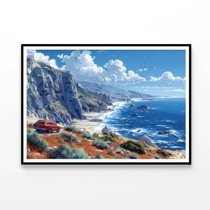 View of Top of the Mountain  Print 100% Australian Made 120x90cm  (Poster)