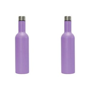 2PK Annabel Trends Stainless Steel 750ml Wine Bottle - Gelato Purple
