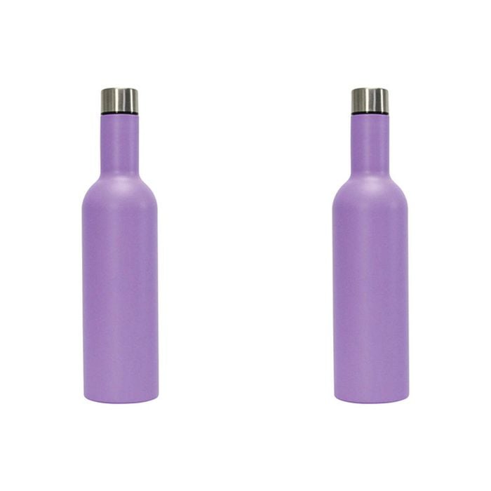 2PK Annabel Trends Stainless Steel 750ml Wine Bottle - Gelato Purple