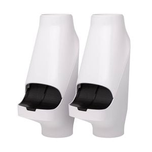 Marley White Downpipe Curve Leaf Diverter - Twin Pack