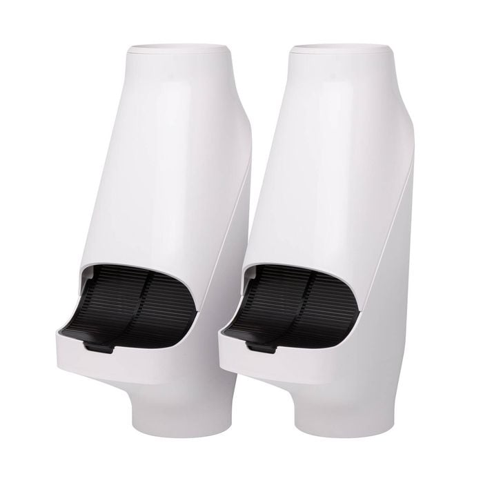 Marley White Downpipe Curve Leaf Diverter - Twin Pack