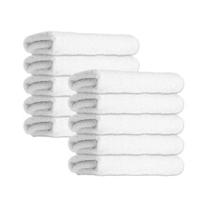 10PK Jason Commercial J-Dry Luxe Bath Mat 60x80cm - White