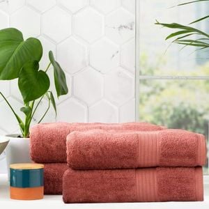 Renee Taylor Stella 4 Piece Brick Bath Towel Pack