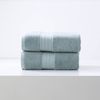 2pc Renee Taylor Brentwood Bath Sheet 160cm Low Twist 650GSM Cotton Gray Mist