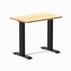 Desky Fixed Height Mini Bamboo Desk 800x500mm Matte Black Frame