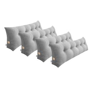SOGA 4x 150cm Silver Wedge Pillows