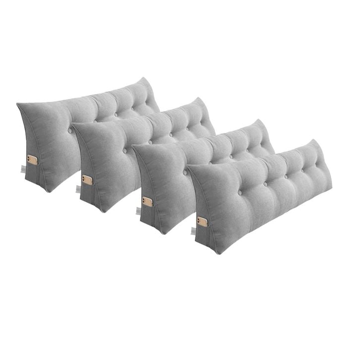 SOGA 4x 150cm Silver Wedge Pillows