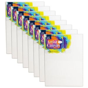 8x Art Boxd 30cm Thick Artist Canvas 280gsm Acrylic & Oil Painting Art/craft Wht