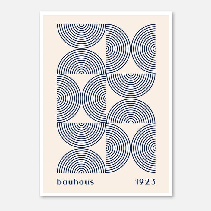 Galrie Bauhaus 1923 Geometric Art Print - Modern Minimalist Wall Decor, Poster Only, 70 x 100cm (28 x 40inch)