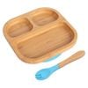 Tiny Dining Bamboo Segmented Baby Weaning Plate & Fork Set