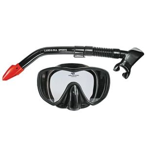 Land & Sea Sports Black Marlin Underwater Adult/teen Silicone Mask & Snorkel Set