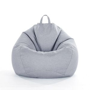 Catzon Bean Bag Chair Cover (No Filler) Linen Washable-Grey(S)