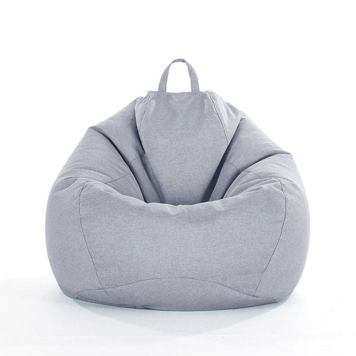 Catzon Bean Bag Chair Cover (No Filler) Linen Washable-Grey(S)