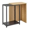 Sabina Side Table Extendable Oak and Black