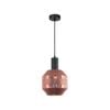 CLA Lighting MARACA Interior Glass Jar With Quadrilateral Segment Pendant Light- Copper