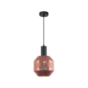 CLA Lighting MARACA Interior Glass Jar With Quadrilateral Segment Pendant Light- Copper