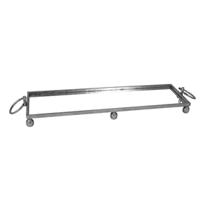 Elegant Collections Silver Eliza Large Tray