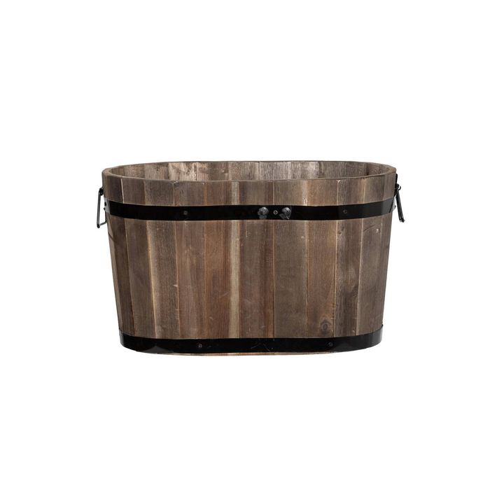 Northcote Pottery 51cm Acacia Timber Oval Trough Wood Planter