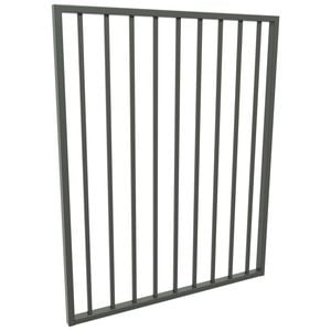 ProtectorAl 975 W x 1200mm H Woodland Grey Aluminium Square Picket Flat Top Pool Gate