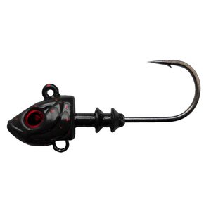 Profishent Tackle 9g Painted Fishing Jig Head Black Red Fleck