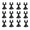 12 Black Harp Shape Place Card Menu Holder - 40mm