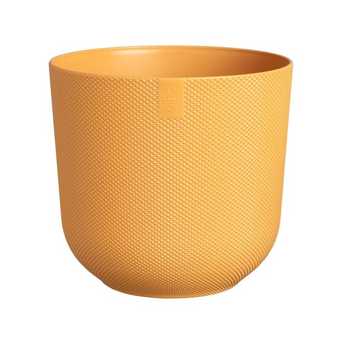 Elho 16cm Amber Yellow Jazz Round Pot