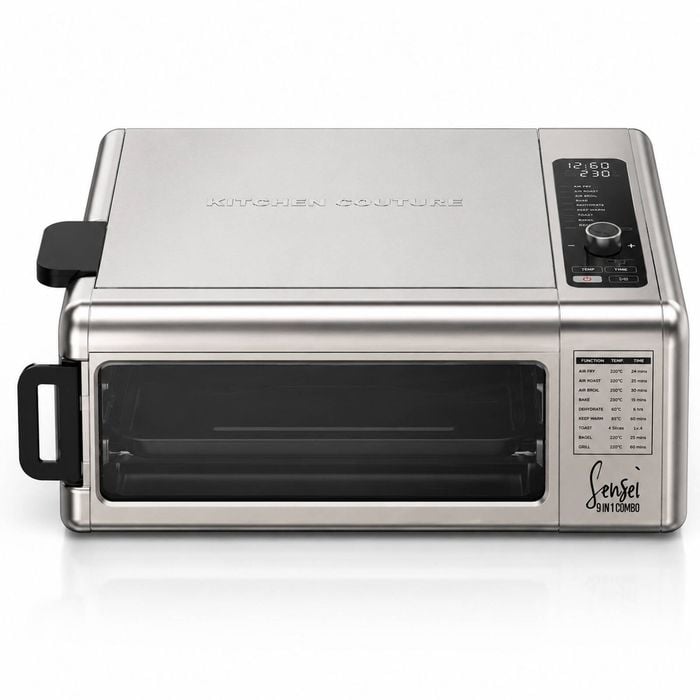Kitchen Couture 9-in-1 Flip Air Fryer Oven Grill Silver