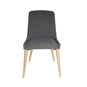 Sk Designer Living | Dakota Dining Chair | Natural Legs - Grey Fabric