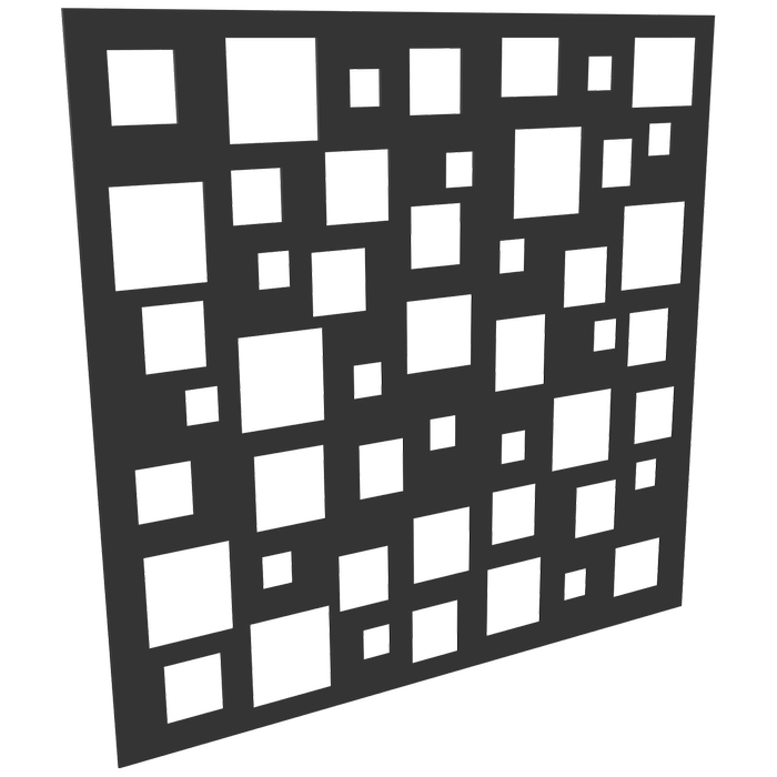 ProtectorAl 300-1200w x 300-1200h Dark Charcoal/Gloss White Squares Unframed Composite Deco Panel
