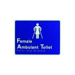 Lockwood Braille Signage Female Toilet BRS1707F