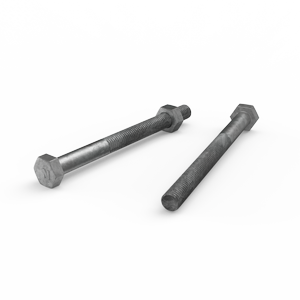 ZENITH M10 x 120mm Hot Dip Galvanised Hex Head Bolts and Nuts - Each