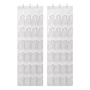 Artiss Over Door Shoe Storage X2 6-Tier Organiser 24 Pockets White