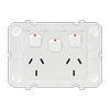 HPM White Arteor Double Powerpoint With Extra Switch