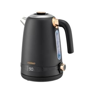 TODO 2200W 1.7L Stainless Steel Electric Cordless Kettle Black