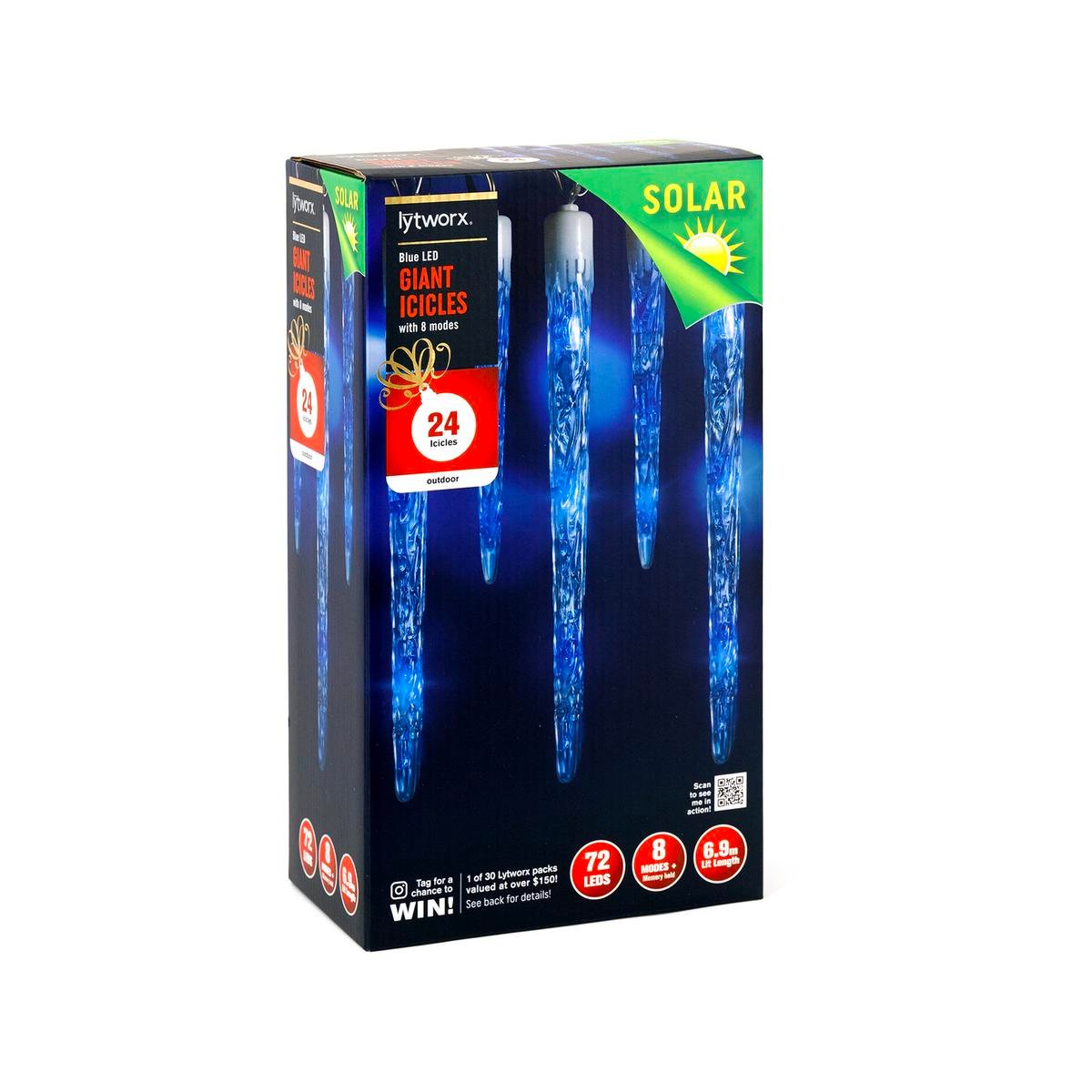 Blue icicle solar lights sales