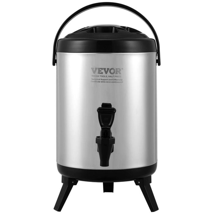 Vevor Stainless Steel Insulated Beverage Dispenser with 6 Liter for Thermal Hot and Cold Drink Server