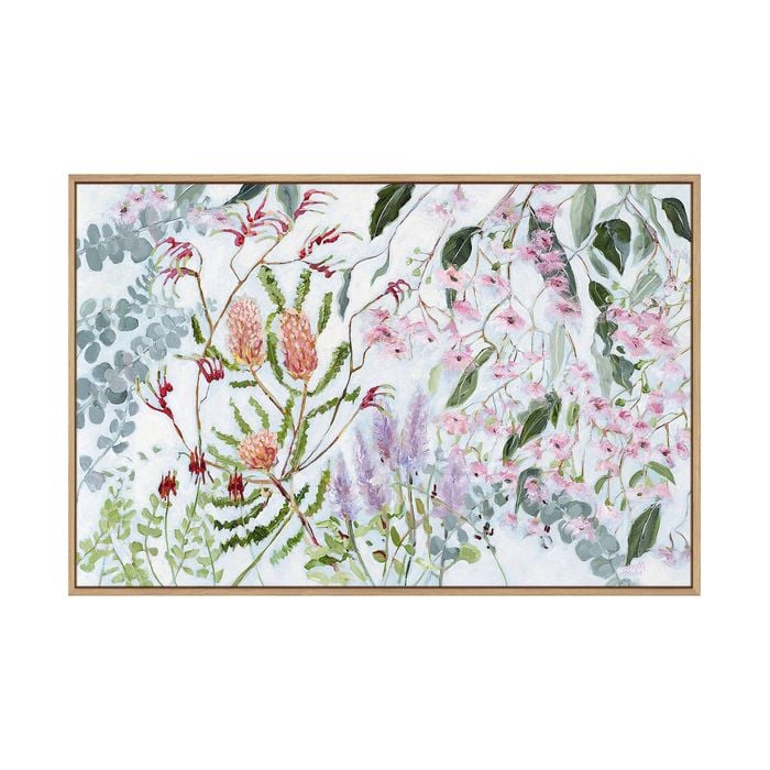 Artey | Banksias in Bloom - Framed Canvas - Natural Frame - 40 x 60cm