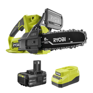 RYOBI 18V ONE+ 8" (203mm) Chainsaw 4Ah Kit