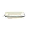 Urban Style Enamelware 14cm Pickle Tray w/ Green Rim - Cottage