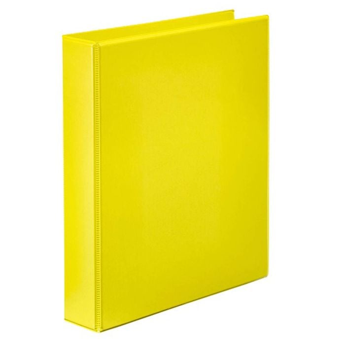 Marbig Clearview A4 2D-Ring Insert Binder 25mm (Yellow)
